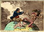 GFD 1/174: «Fighting the Dunghill, or Jack Tar Settling Buonaparte» (Karikatur von James Gillray, 1798)