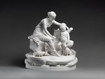 GFD 1/183: Porzellanfigur einer sitzenden Frau mit Herkules als Kind (Porzellanmanufaktur Dihl et Guérhard, um 1781–1789)