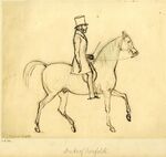 GFD 1/213: Bernard Edward Howard, 12th Duke of Norfolk, auf einem Pferd reitend (Zeichnung von John Doyle, 19. Jh.)