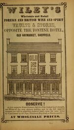 GFD 2/220: Werbung für das Weingeschäft «Old No. 12» in Sheffield, 1845