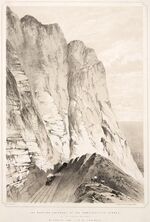 GFD 2/224: Westportal des Abbottscliffe Tunnels (Lithografie nach einer Illustration von E. T. Dolby, um 1850)