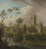 GFD 2/275: Ruinen der Klosterabtei Kirkstall (Gemälde von George Lambert, 1747)