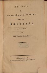 GFD 3/115: Literatur über Halurgie (Publikation von Carl Theodor von Kleinschrod, 1816)