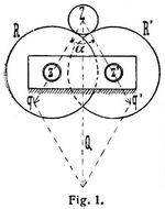 GFD 3/126: Skizze zweier Friktionsrollen (R, R’) und einer Walze (Z) (Buchillustration aus Luegers «Lexikon der gesamten Technik», 1906)