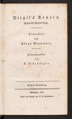 GFD 3/266: Titelblatt von «Blumauer’s travestirte Aeneide» aus dem Jahr 1827
