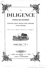 GFD 3/306: Frontseite der Zeitschrift «La Diligence», Erstausgabe aus dem Jahr 1845
