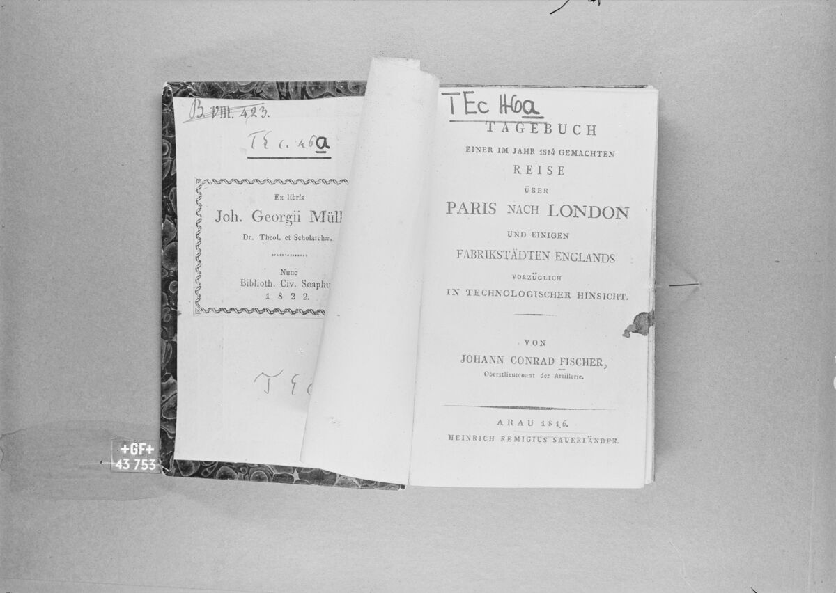 GFA 16/43753: Tagebuch J. C. Fischers Reise Paris - London