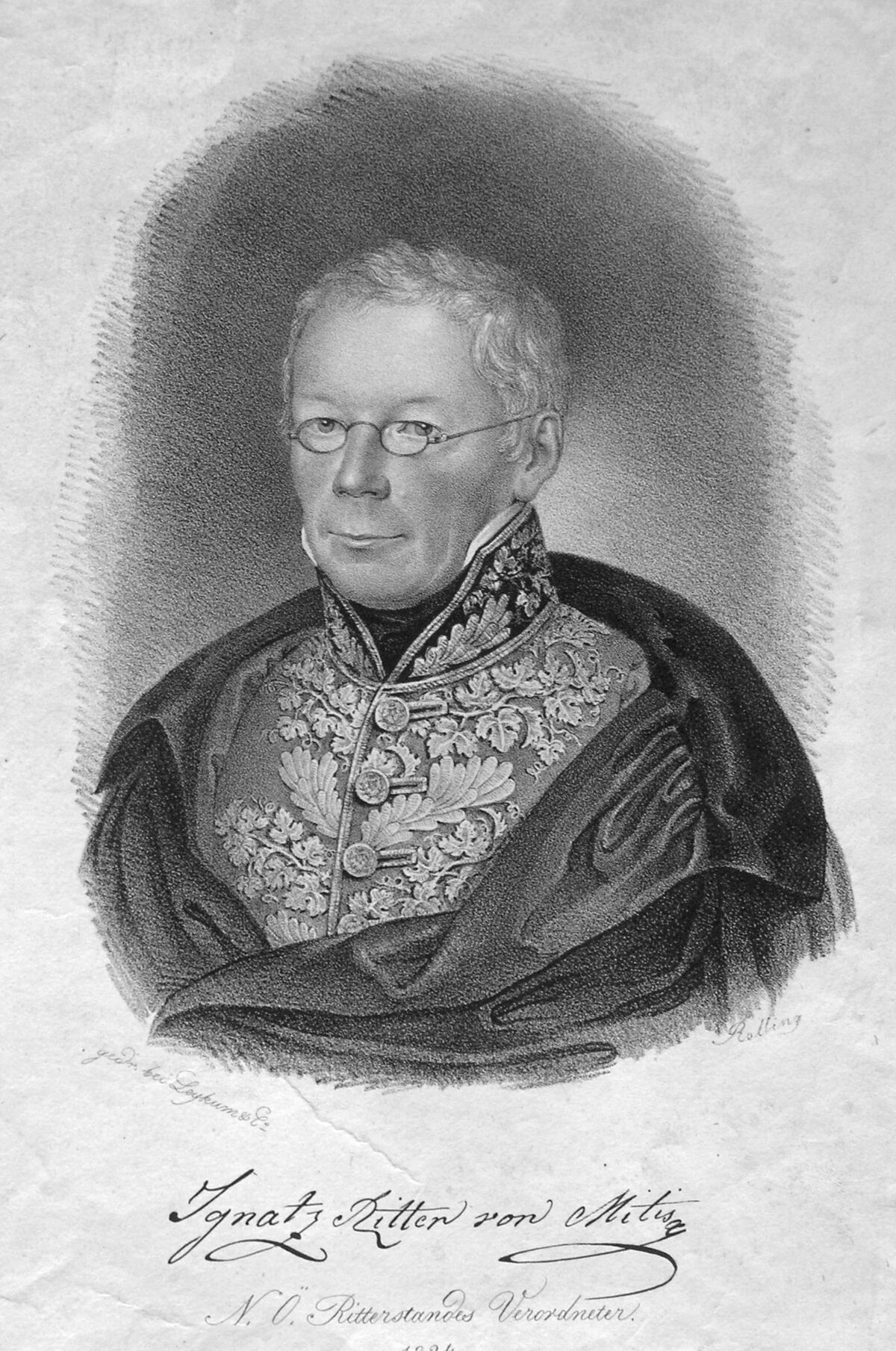 GFD 1/103: Ignaz Ritter von Mitis (Lithografie von Rolling, 1832)
