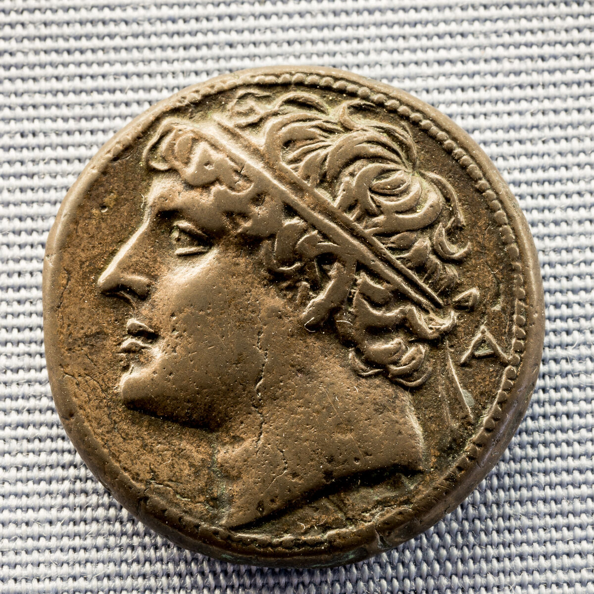 GFD 1/124: Münze mit Abbild von König Hieron II. von Syrakus, 3. Jahrhundert v. Chr.