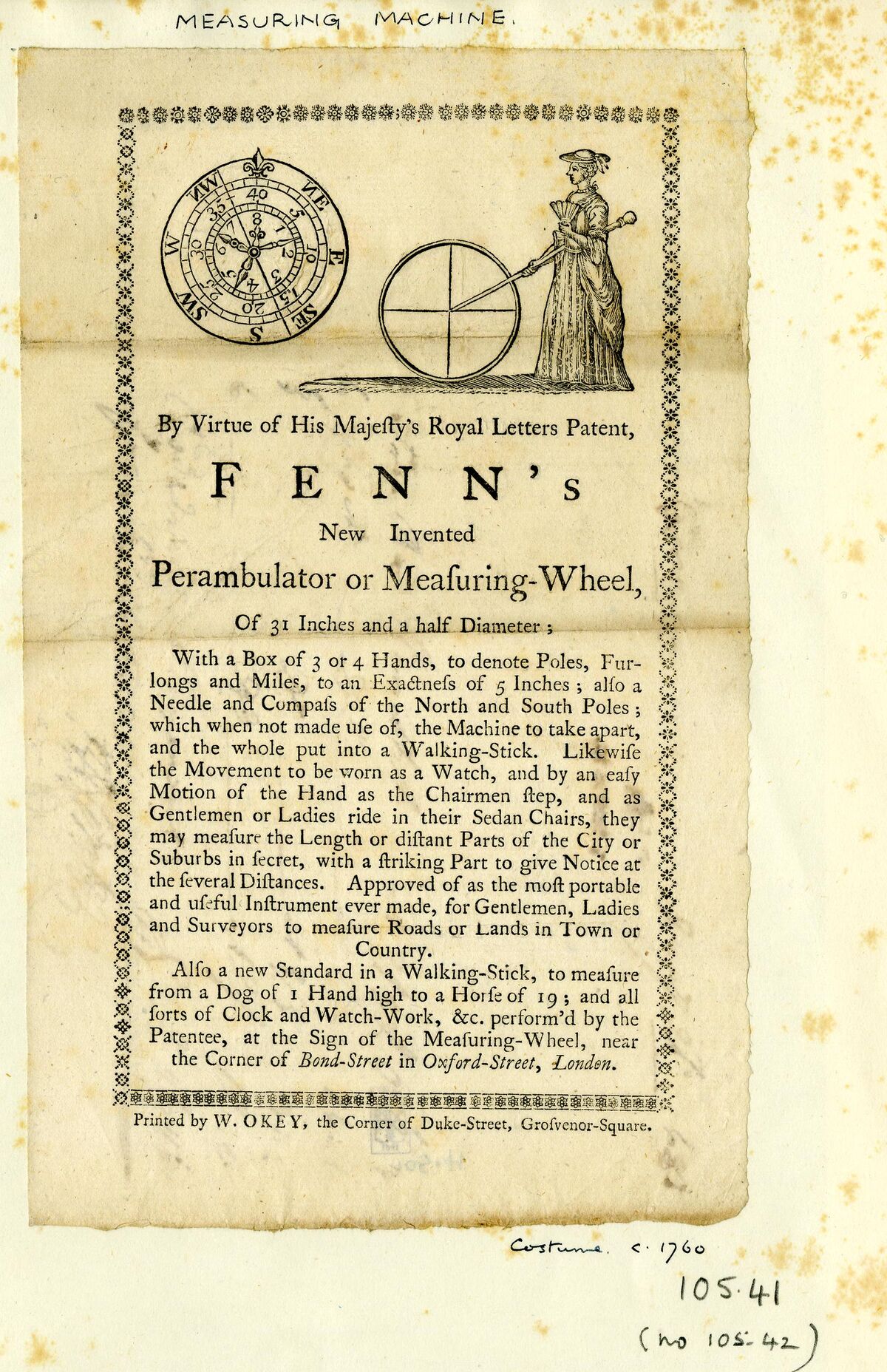 GFD 1/133: Geschäftskarte von Fenn, Hersteller für wissenschaftliche Instrumente, um 1760–1800