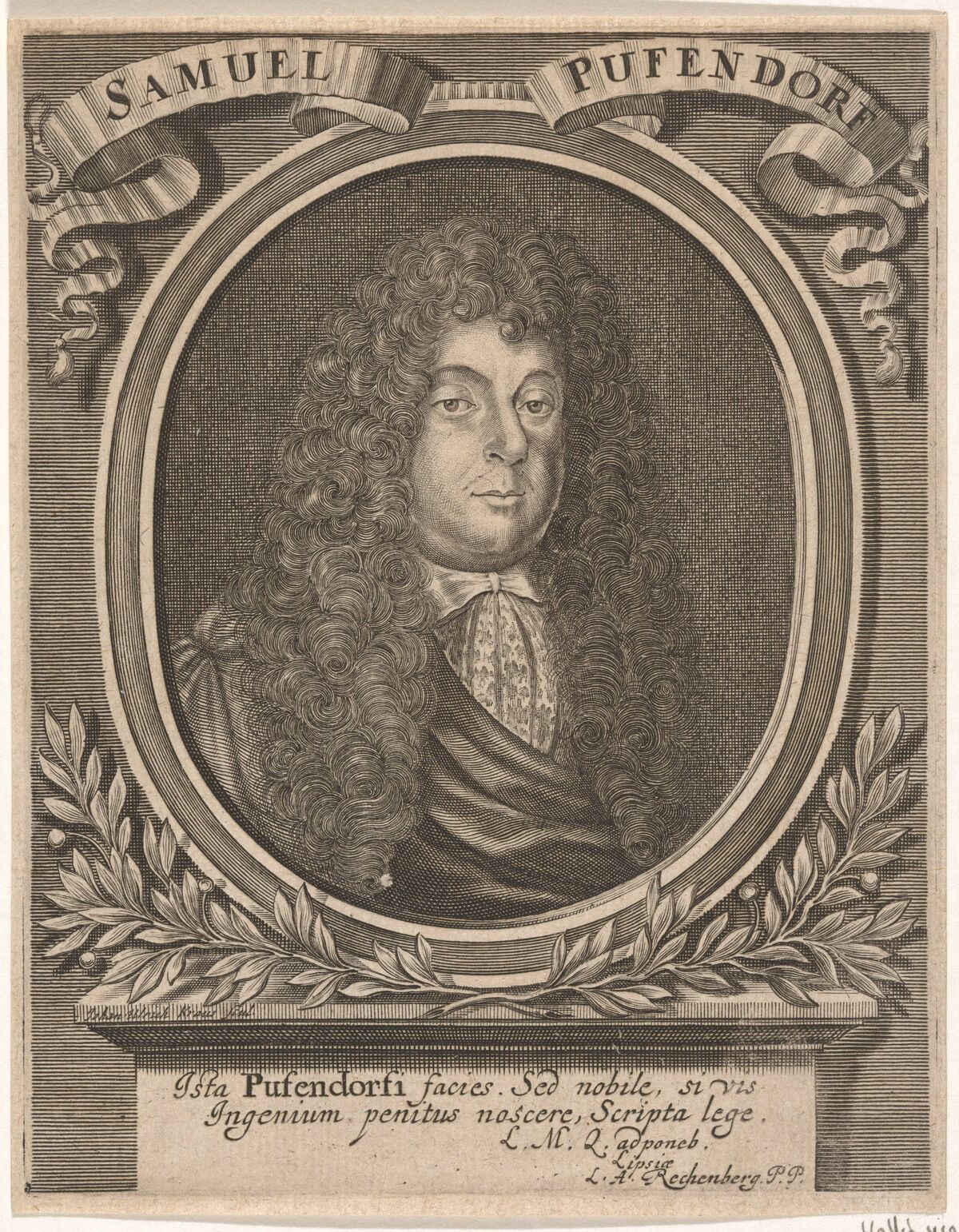 GFD 1/136: Samuel von Pufendorf (Portrait von Johann Ulrich Kraus, Adam Rechenberg, um 1690)