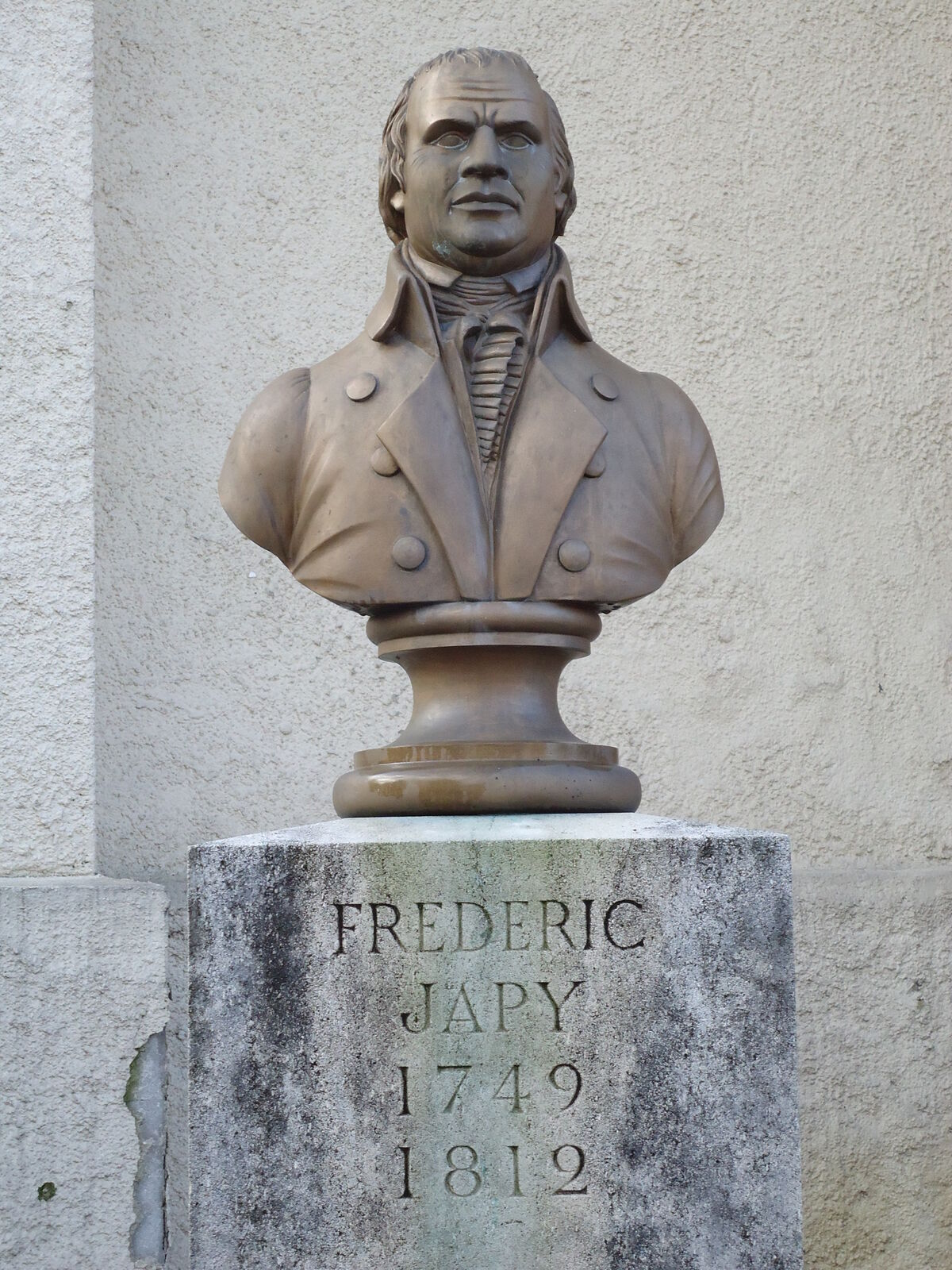 GFD 1/151: Büste von Frédéric Japy vor dem Musée Japy in Beaucourt, Frankreich (Künstler unbekannt, ohne Datum)