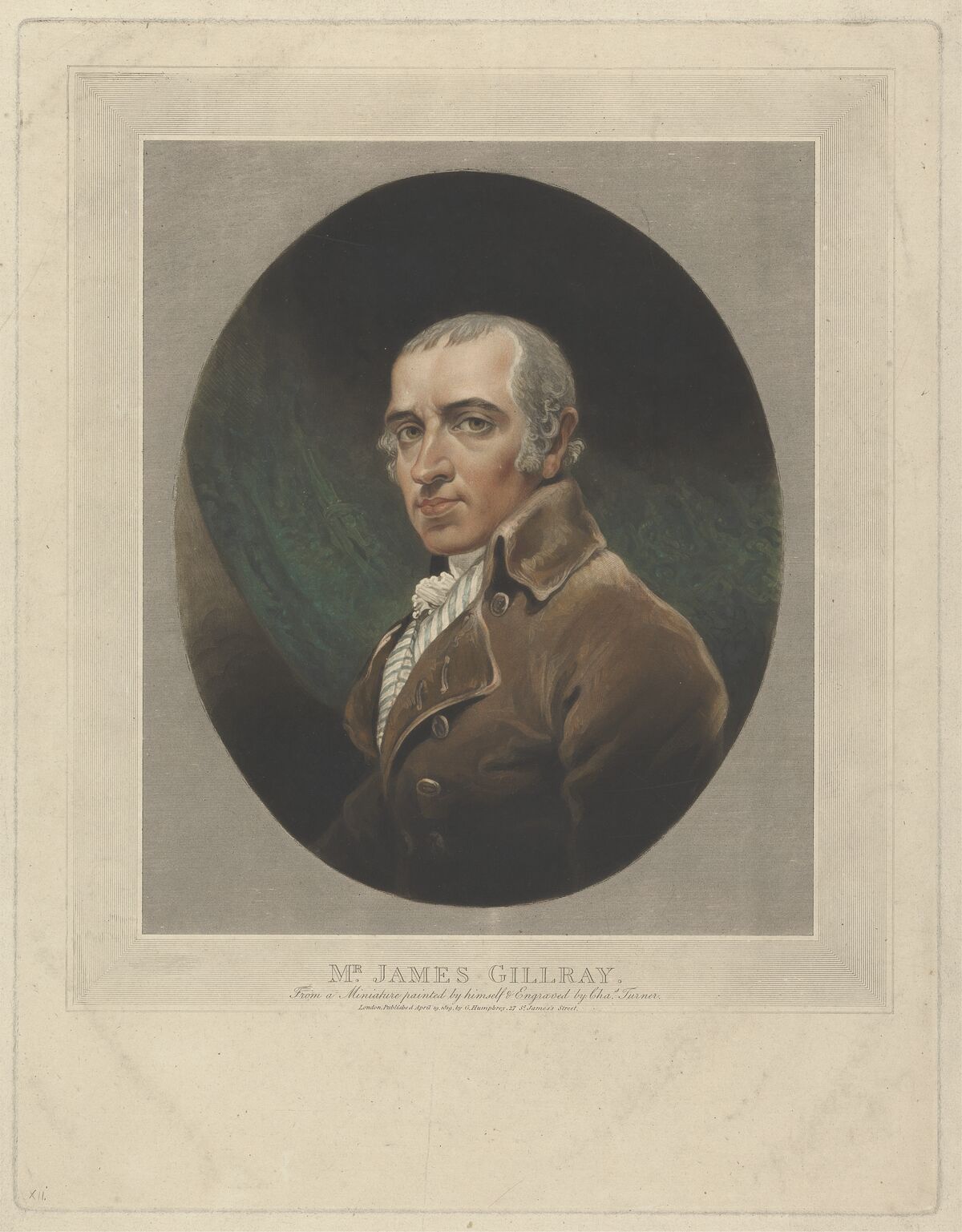 GFD 1/170: James Gillray (Portrait von Charles Turner nach einem Selbstportrait von Gillray, 1819)