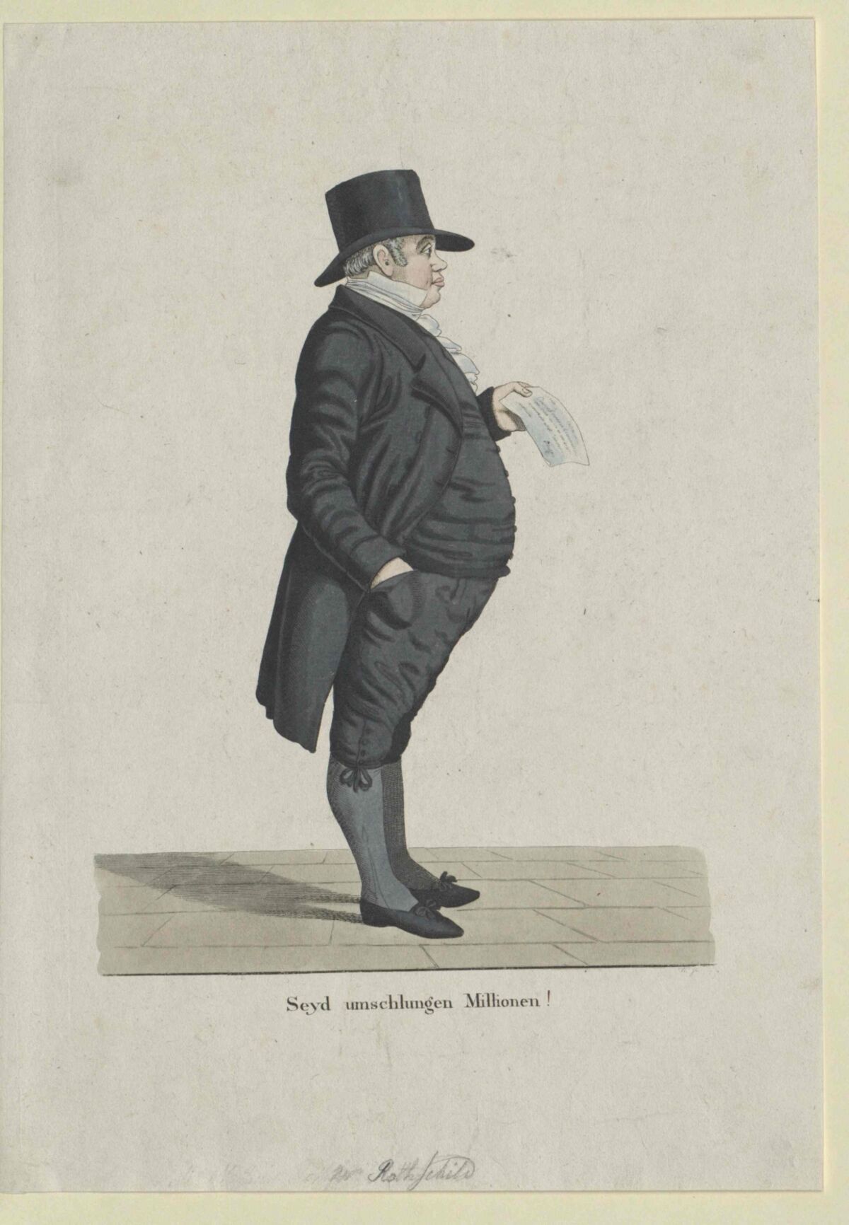 GFD 1/181: Caricature of Nathan Mayer Rothschild (artist unknown, 1817)