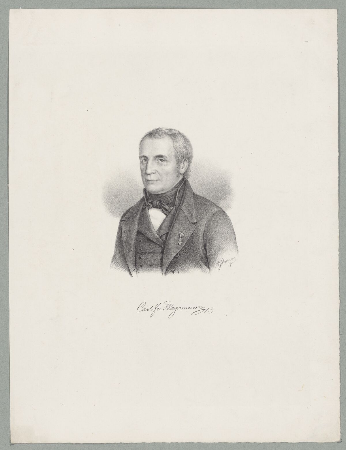 GFD 1/20: Carl Johann Friedrich Plagemann (Portrait von A. J. Salmson, um 1840–1860)