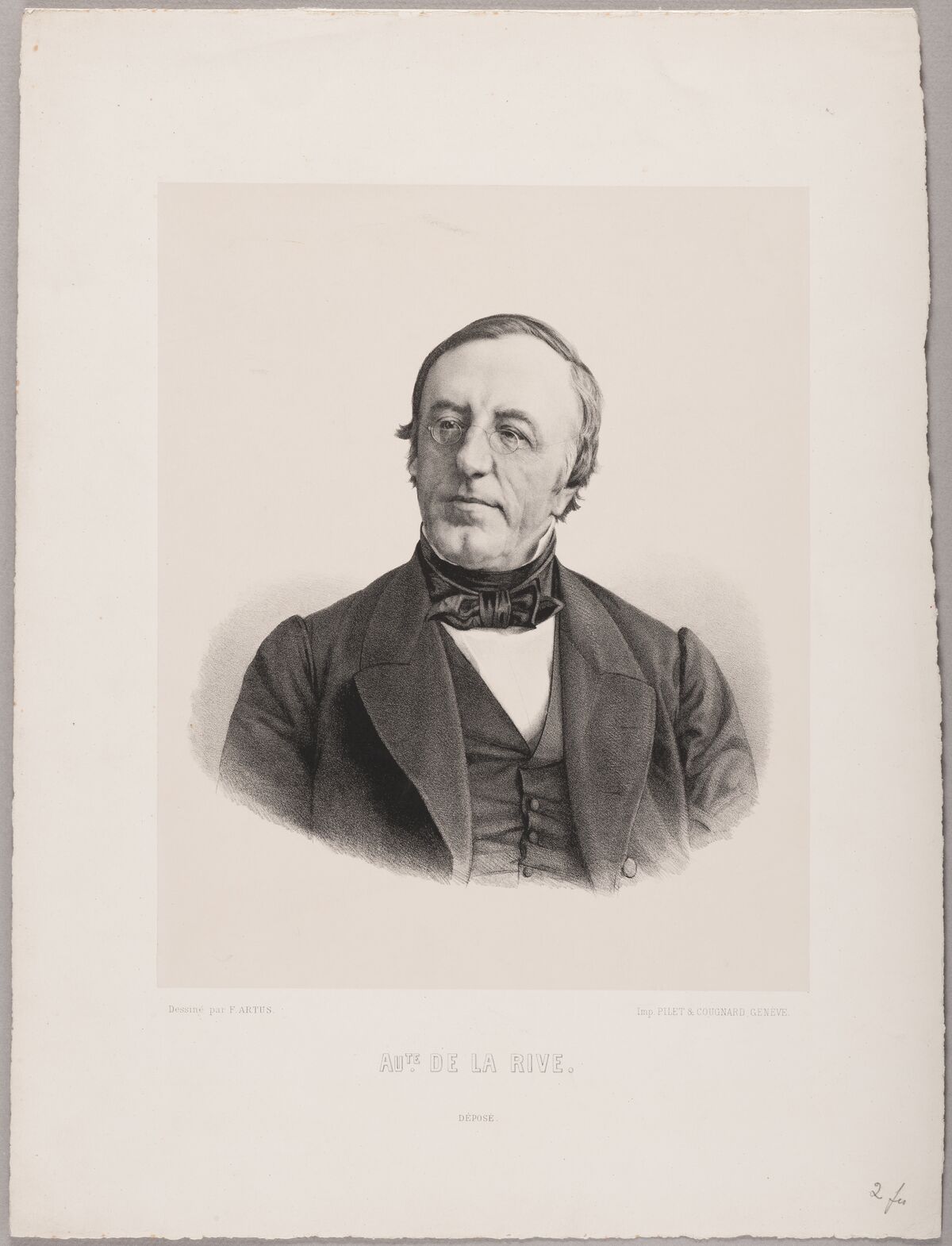 GFD 1/211: Auguste De la Rive (Lithografie von François Artus, 1874)