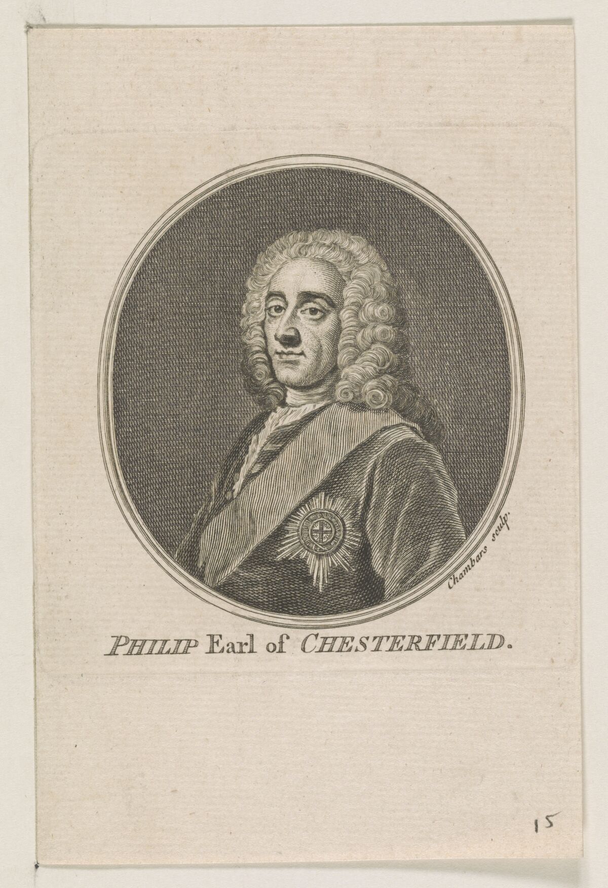 GFD 1/225: Philip Earl of Chesterfield (Portrait von Thomas Chambars, um 1770)