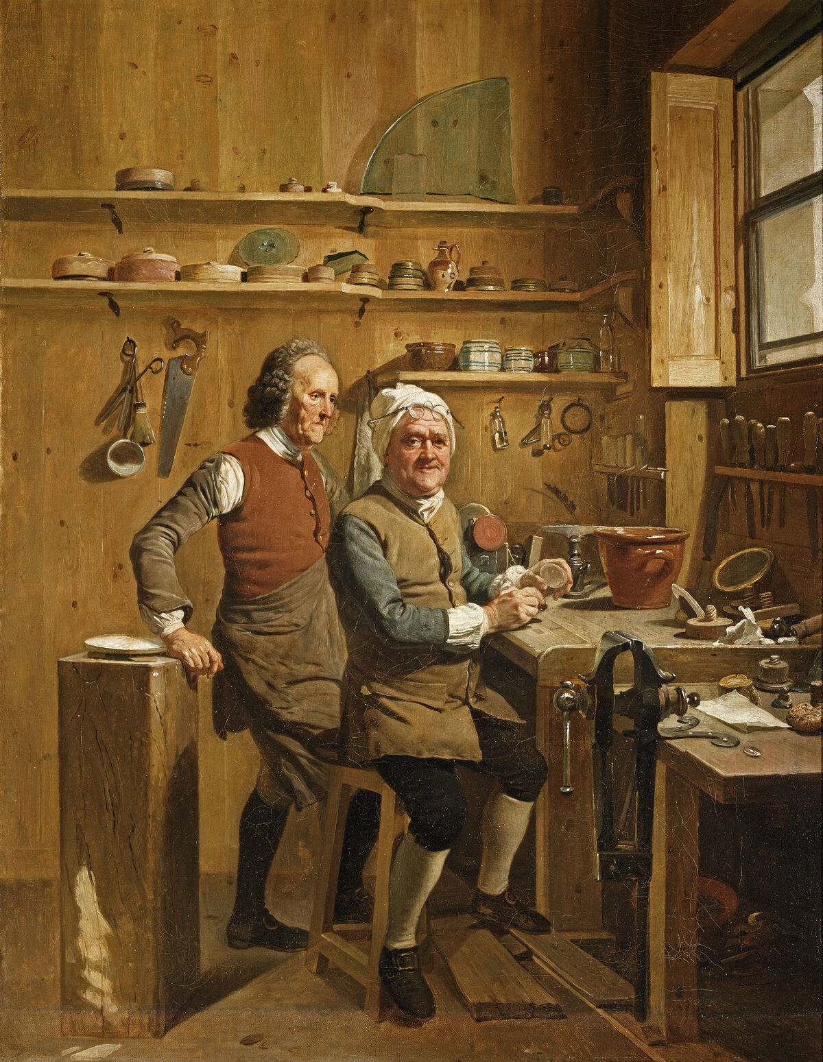 GFD 1/23: John Cuff mit seinem Assistenten (Gemälde von Johann Zoffany, 1772)