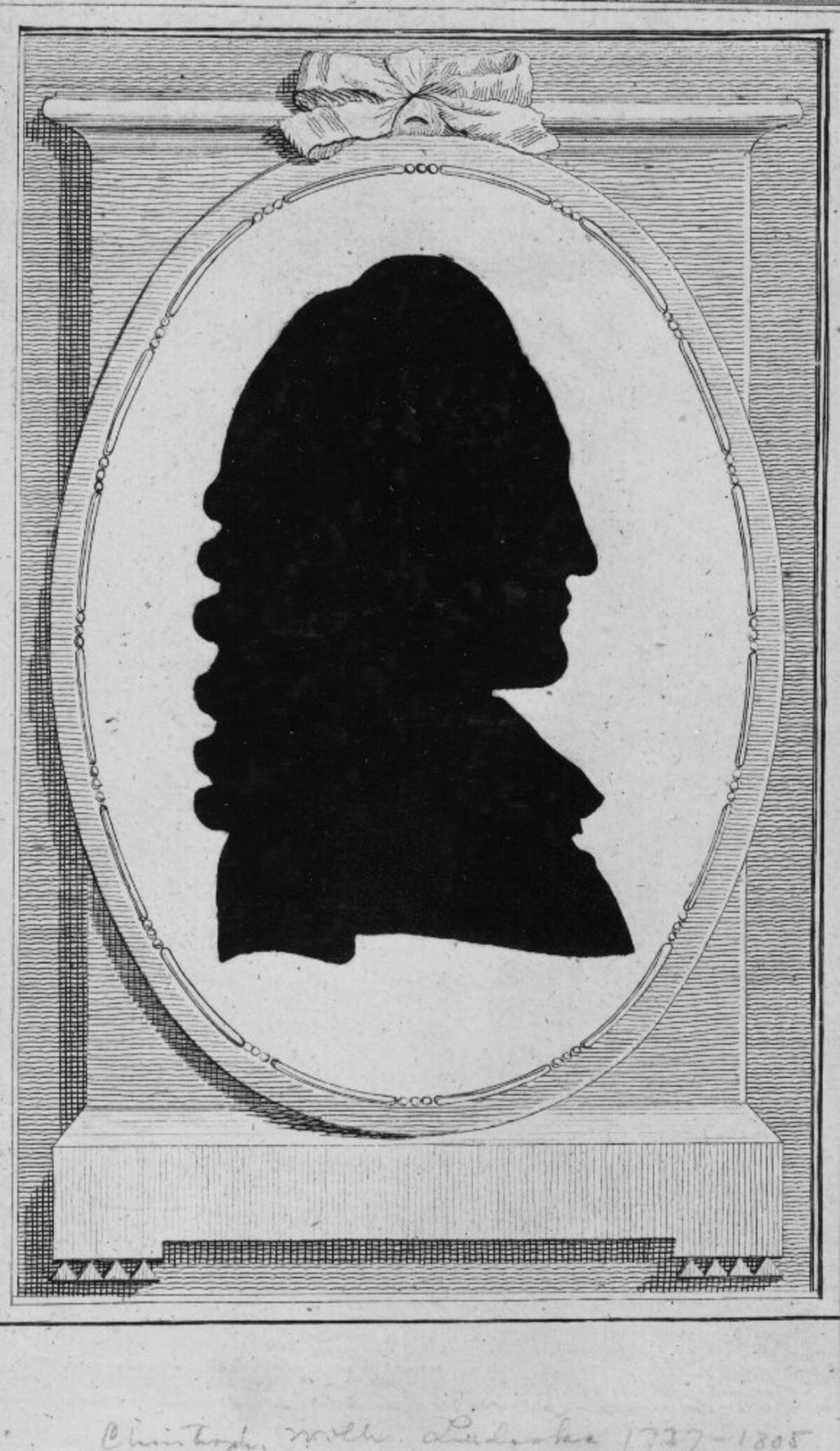 GFD 1/235: Silhouette von D. Christoph Wilhelm Lüdeke (Scherenschnitt von Elias Martin, um 1760–1818)