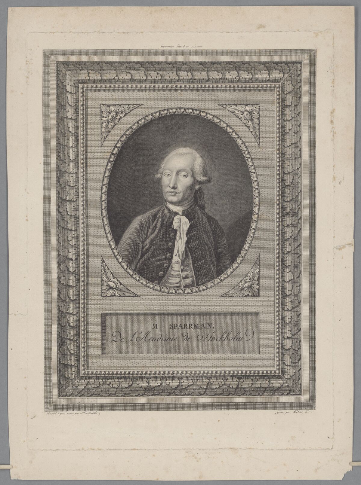 GFD 1/24: Anders Sparrman, Mitglied der Stockholmer Akademie (Portrait von F. Hubert nach M. Mollard, um 1790)