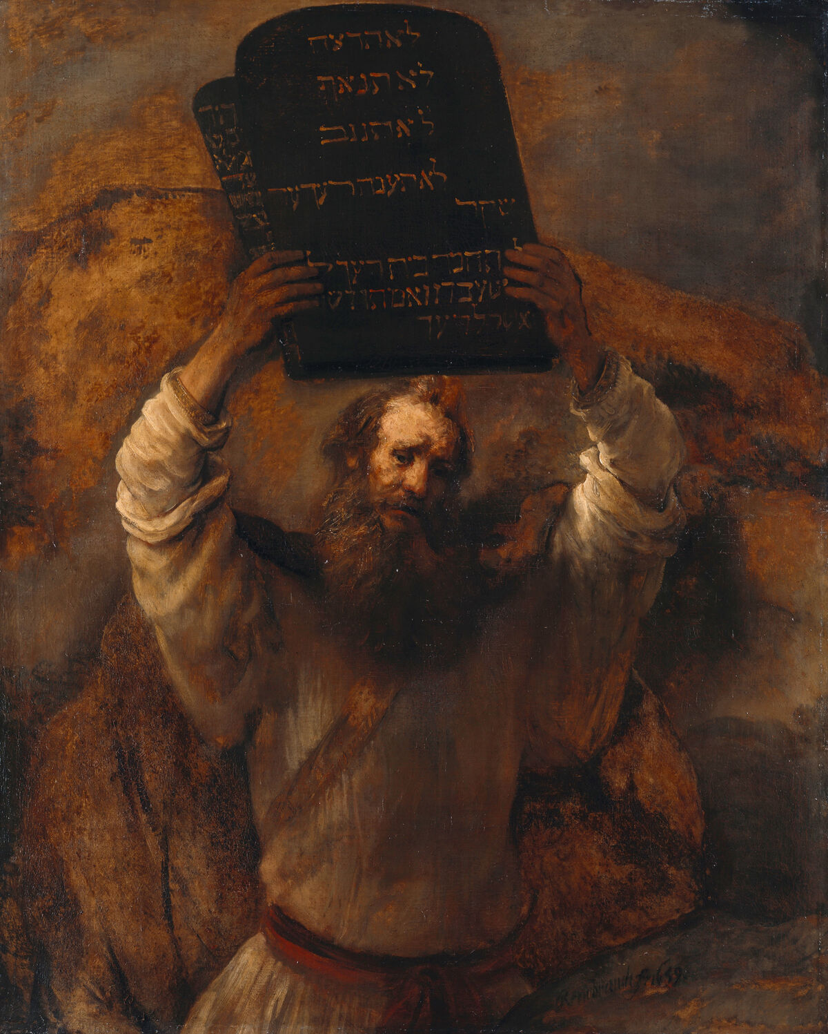 GFD 1/247: Moses mit den Gesetzestafeln (Gemälde von Rembrandt van Rijn, 1659)