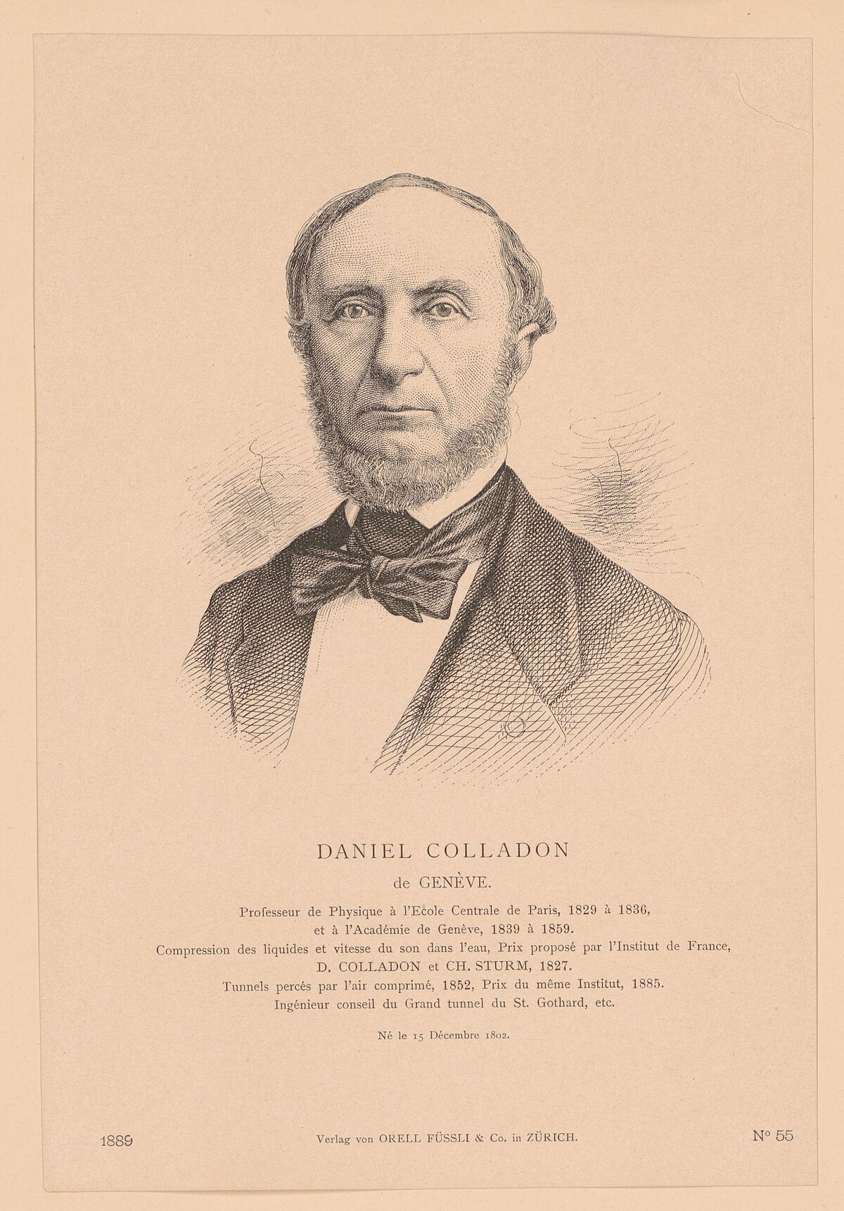 GFD 1/44: Bildnis von Jean-Daniel Colladon (Künstler unbekannt, 1889)