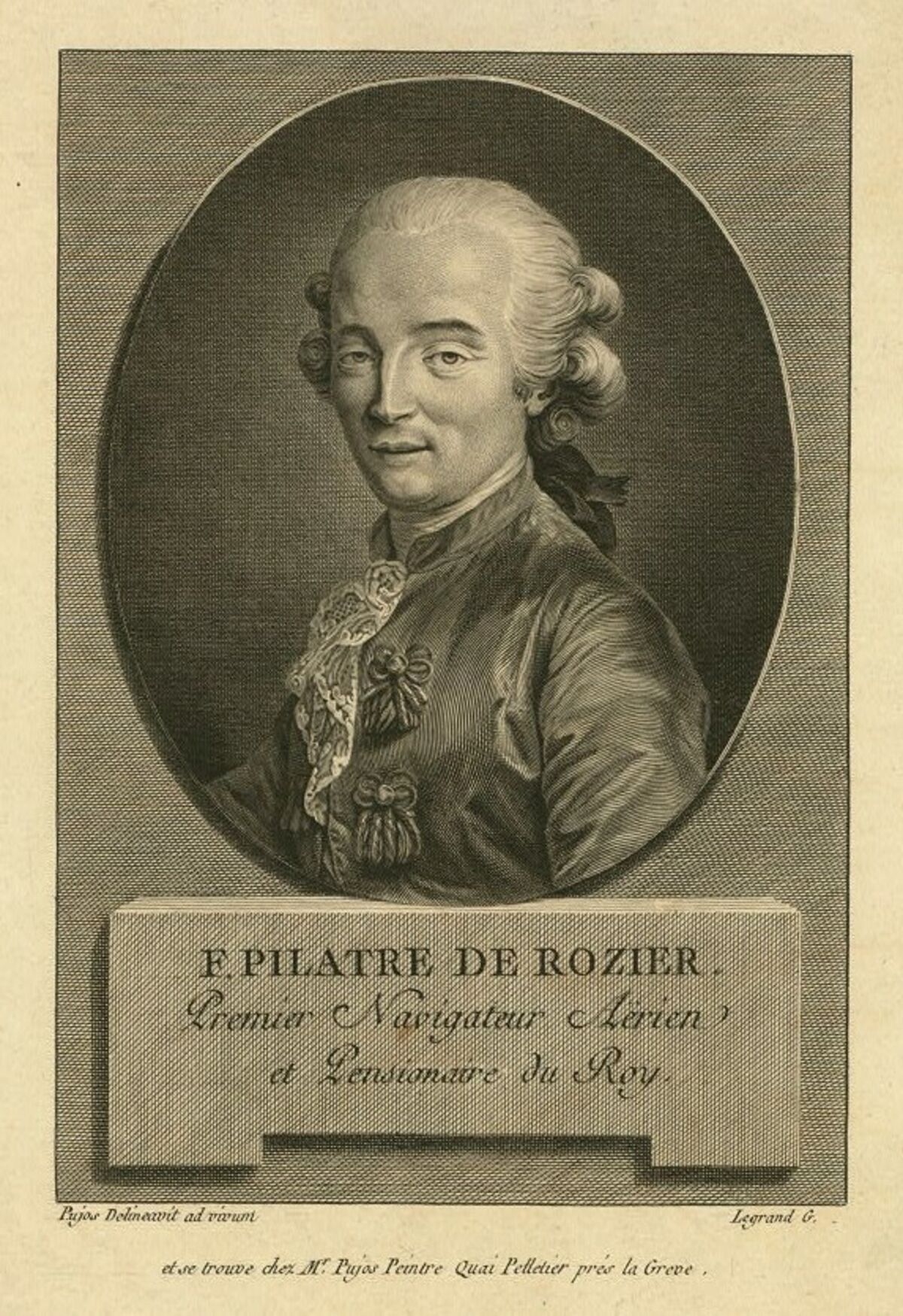 GFD 1/70: Jean-François Pilâtre de Rozier (Portrait von André Pujos, um 1783)