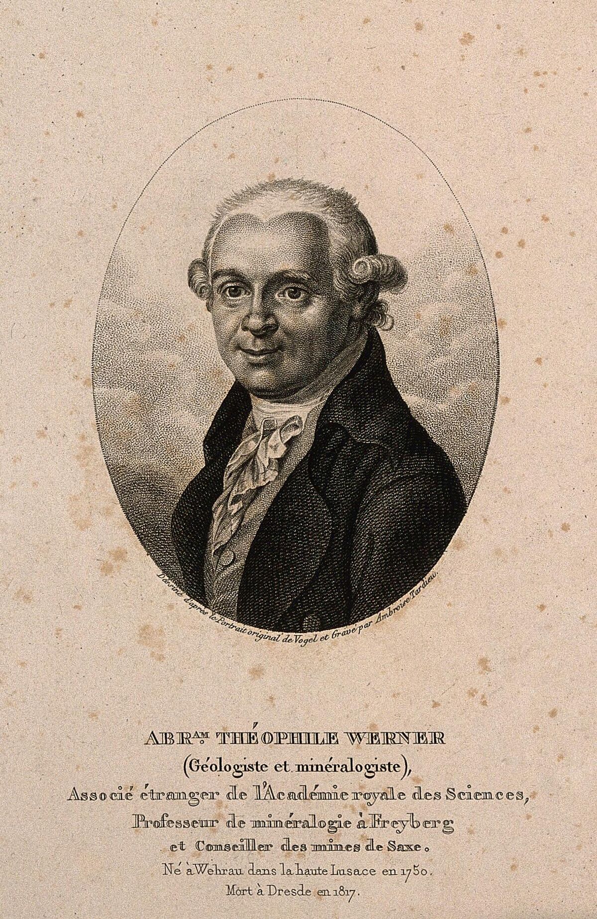 GFD 1/76: Abraham Gottlob Werner (Stich von Ambroise Tardieu nach Vogel, um 1810)