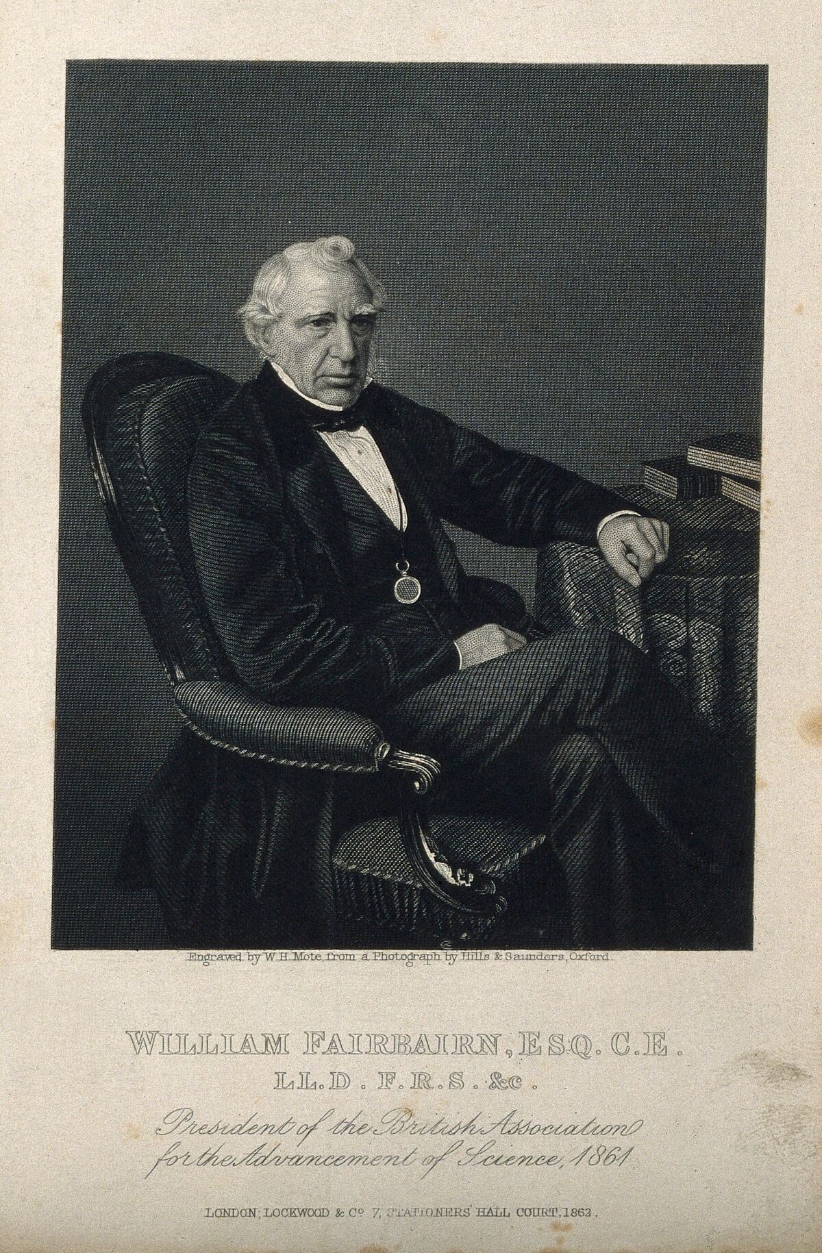 GFD 1/86: William Fairbairn (Stich von William Henry Mote nach Fotografie von Hills & Saunders, 1862)