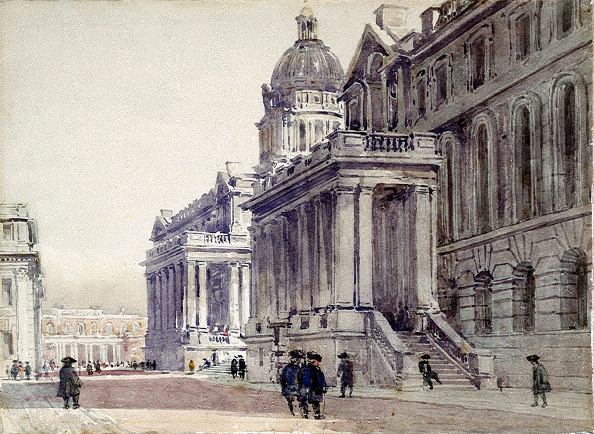 GFD 2/103: Greenwich Hospital (Gemälde von David Cox, um 1850–1900)