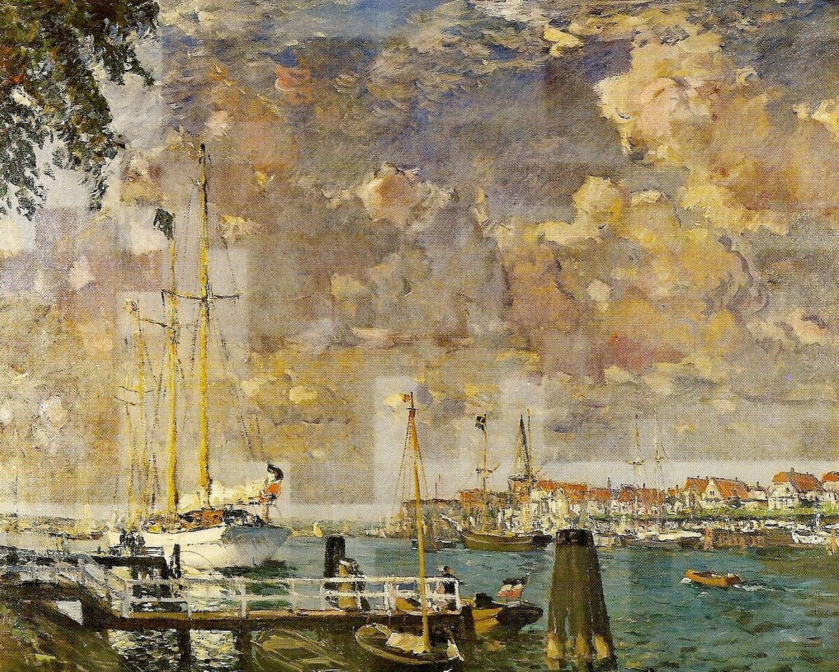 GFD 2/13: Hafen von Travemünde (Gemälde von Ulrich Hübner, 1910)