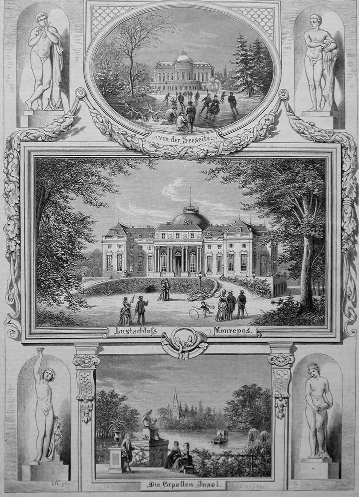 GFD 2/140: Schloss Monrepos (Lithografie von Eduard Kallée und Johann Christian Wilhelm Beyer, 1870)
