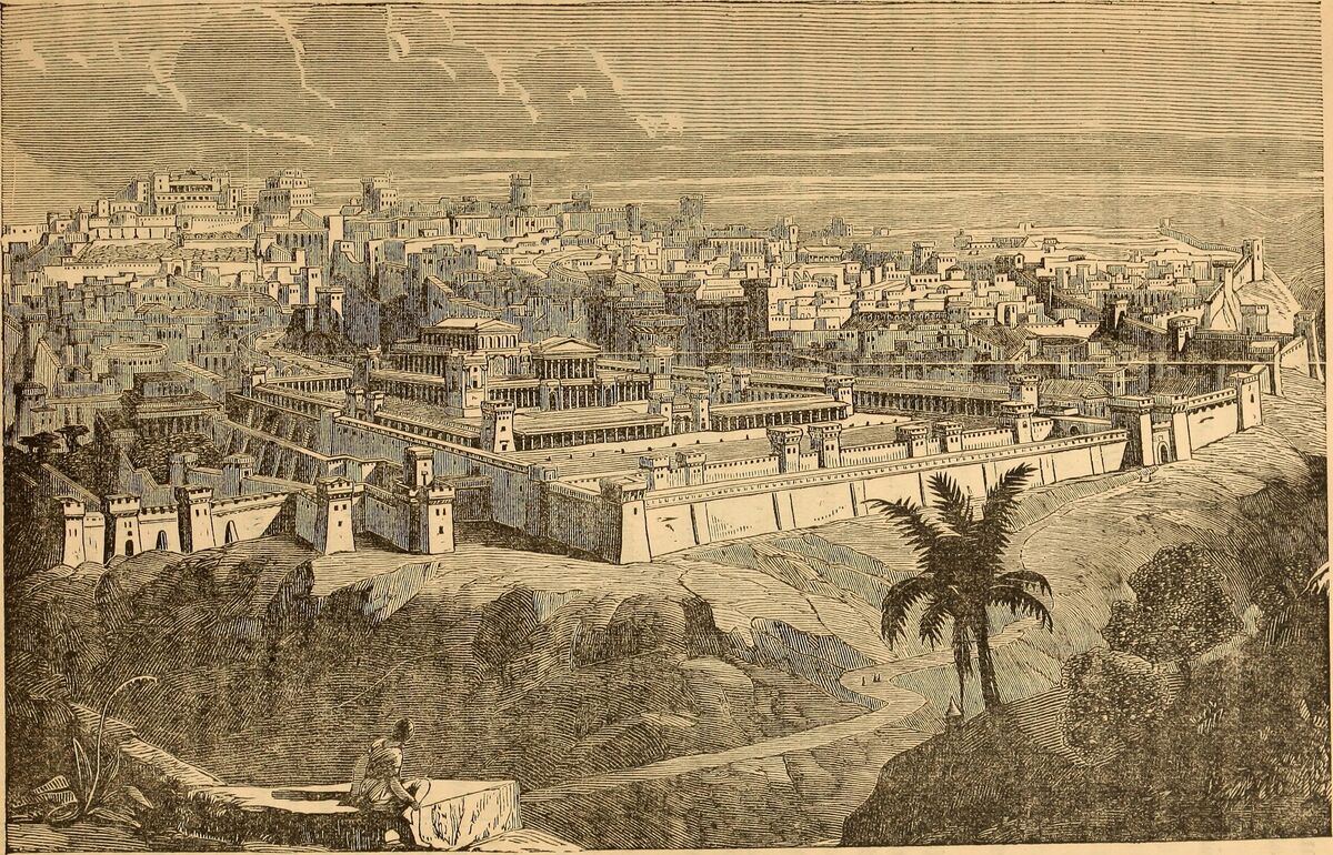 GFD 2/141: Jerusalem zu Christus Zeiten (Illustration aus «The pictorial Bible and commentator», 1878)