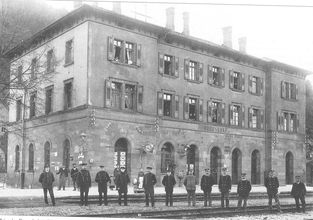 GFD 2/145: Empfangsgebäude Bahnhof Oberndorf am Neckar (Fotograf unbekannt, 1889)