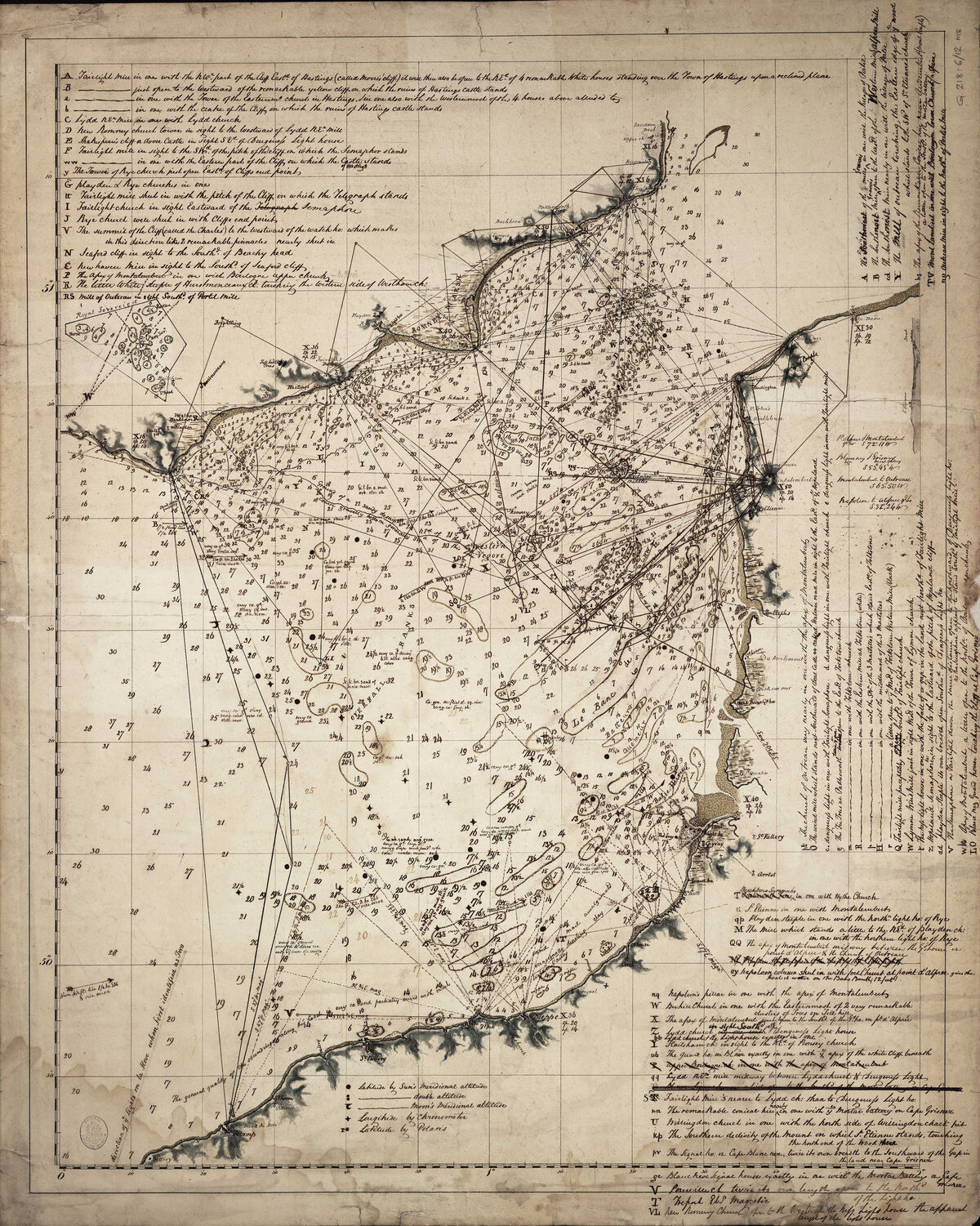 GFD 2/231: Seekarte des Ärmelkanals (Zeichnung von Captain Martin White, 1823)