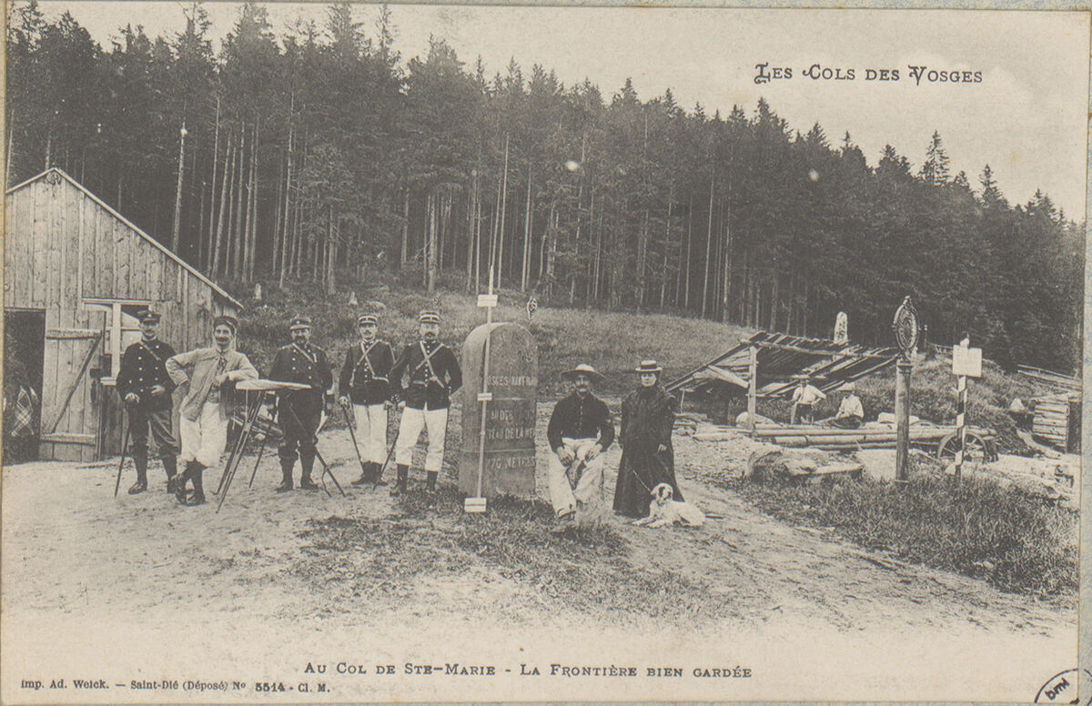 GFD 2/242: The well-guarded border at Col de Sainte-Marie (postcard by Adolphe Weick, 1880)
