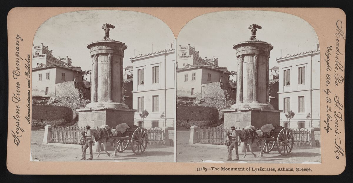 GFD 2/248: Lysikratesmonument in Athen (Stereofotografie von B. L. Singley, 1900)