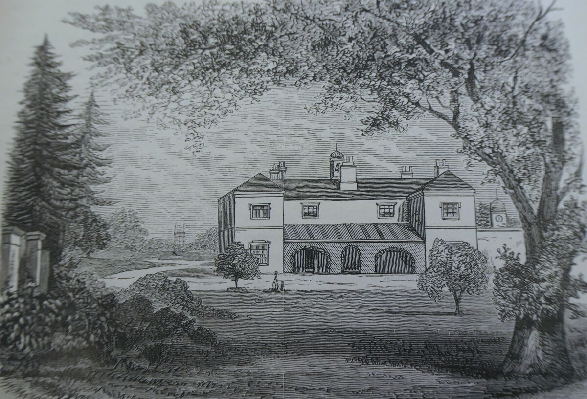 GFD 2/261: James Watts Wohnhaus Heathfield Hall in Birmingham (Illustration aus «Old and New Birmingham», 1880)