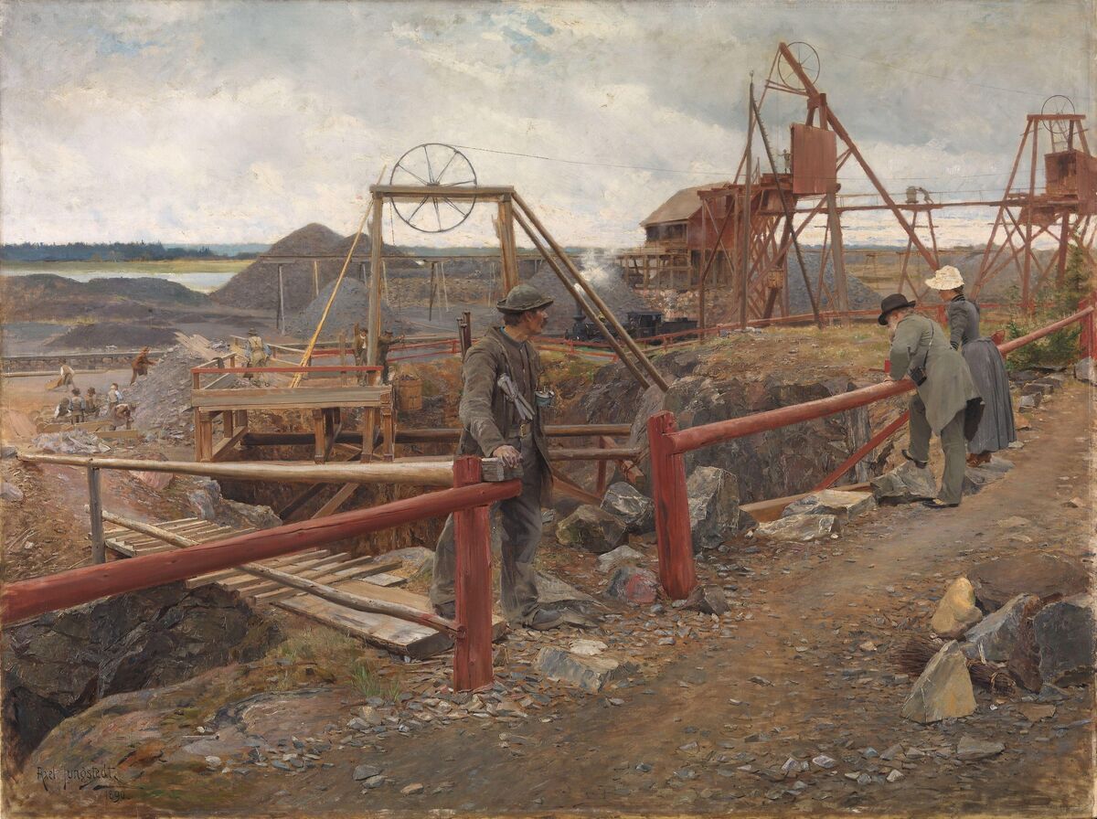 GFD 2/263: Bergwerk Dannemora (Gemälde von Axel Jungstedt, 1890)