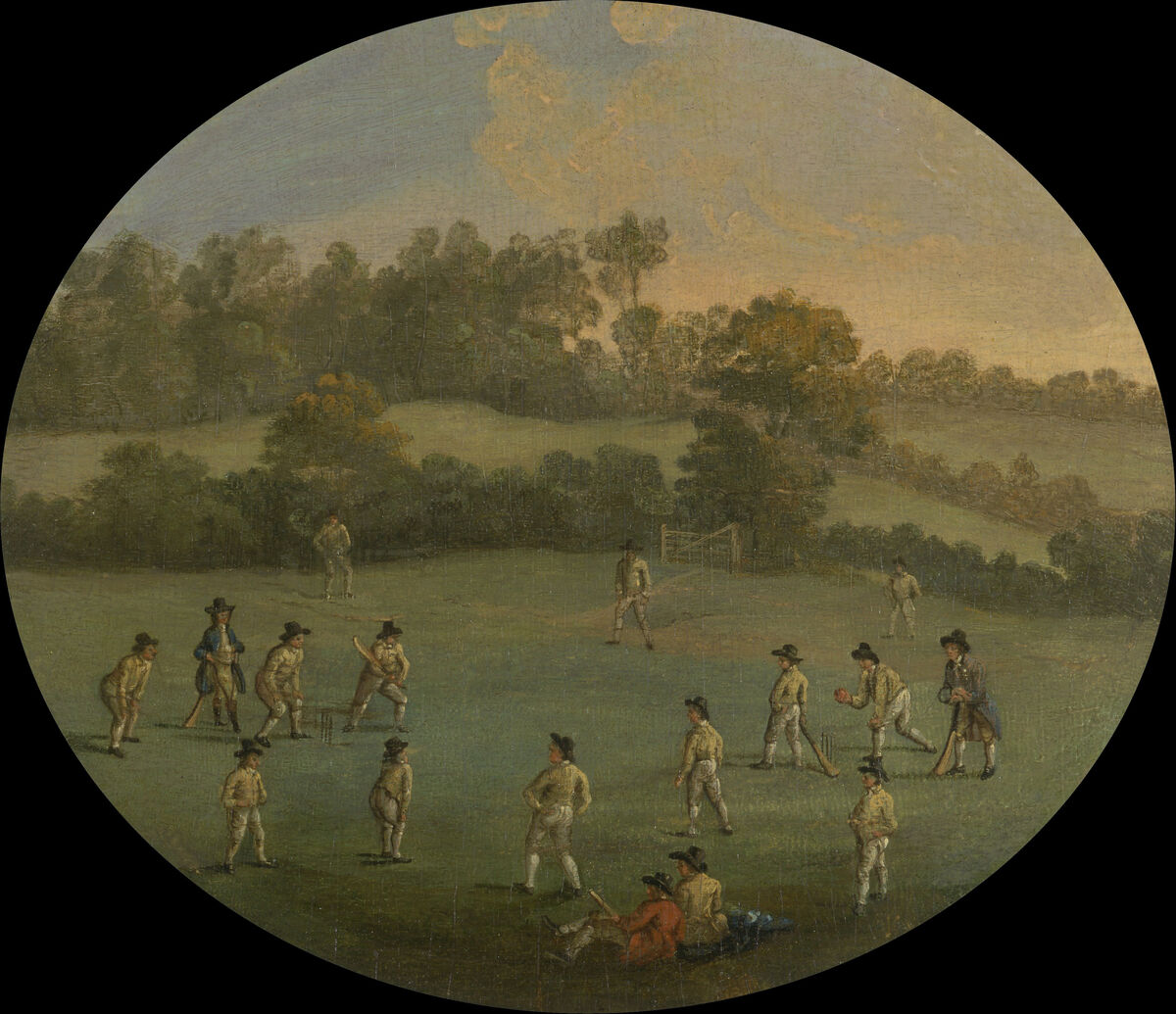 GFD 2/269: Cricketspiel in Regent’s Park (Künstler unbekannt, um 1790–1799)