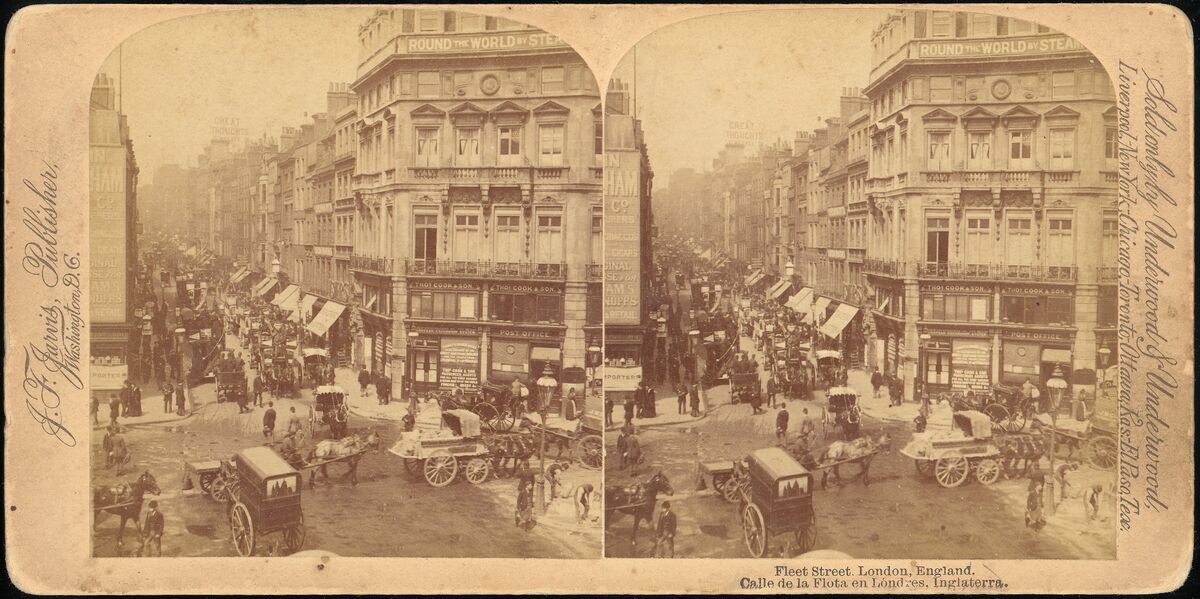 GFD 2/270: Fleet Street, London (Stereofotografie, um 1850–1910)