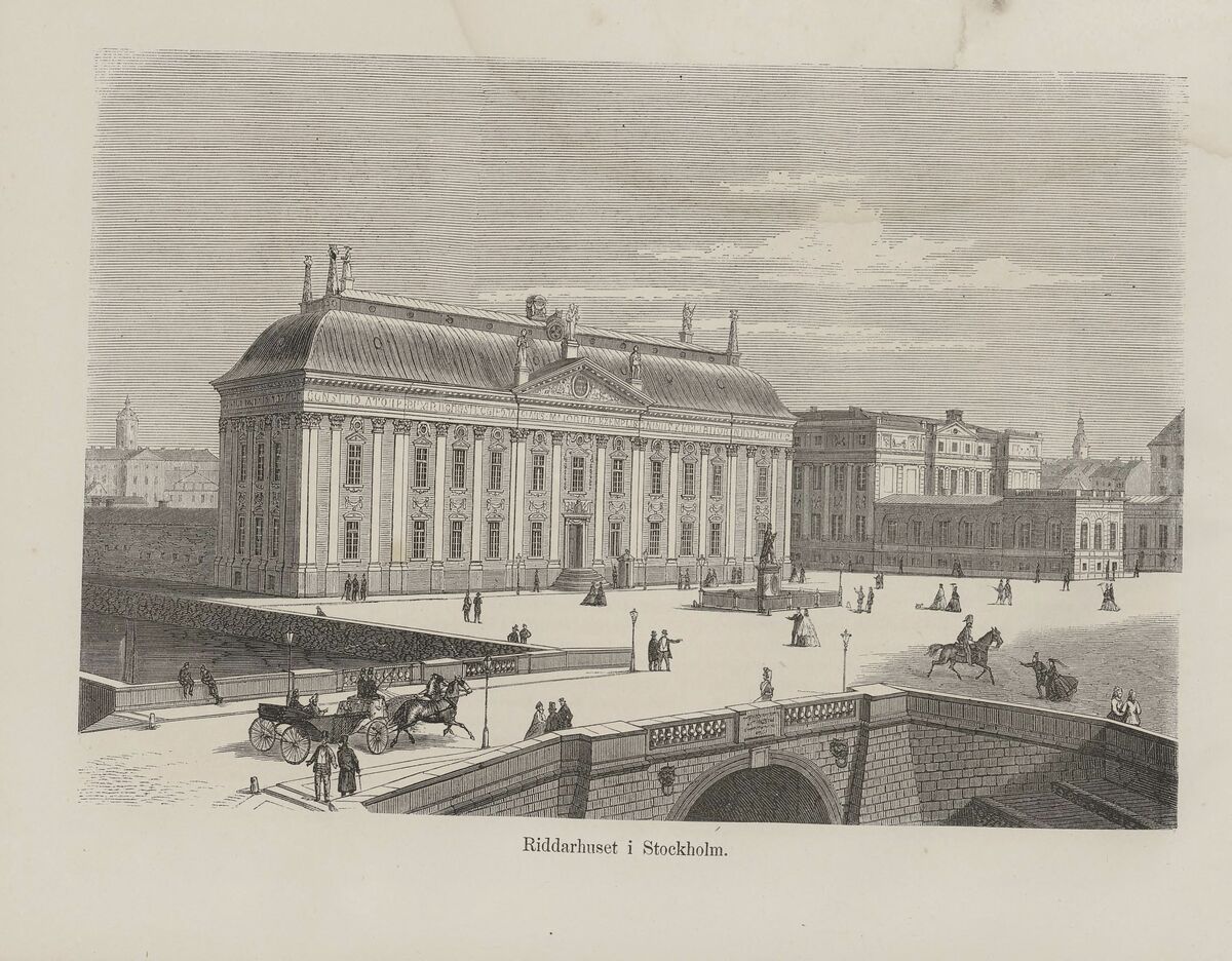 GFD 2/29: Riddarhustorget (Bildtafel aus «Nordiska taflor» von Albert Bonnier, 1868)