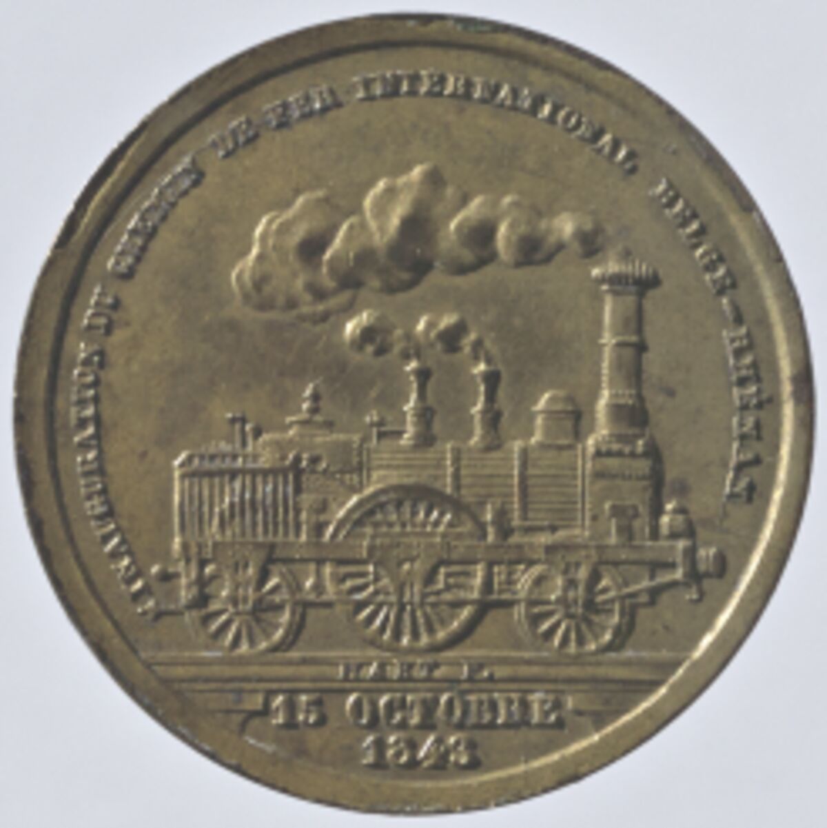 GFD 2/290: Gedenkmünze zur Eröffnung der Eisenbahnstrecke Belgien-Rheinland am 15. Oktober 1843