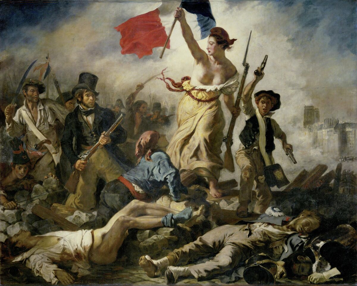 GFD 2/297: “Freedom leads the people” in the July Revolution of 1830 (painting by Eugène Delacroix, 1830)