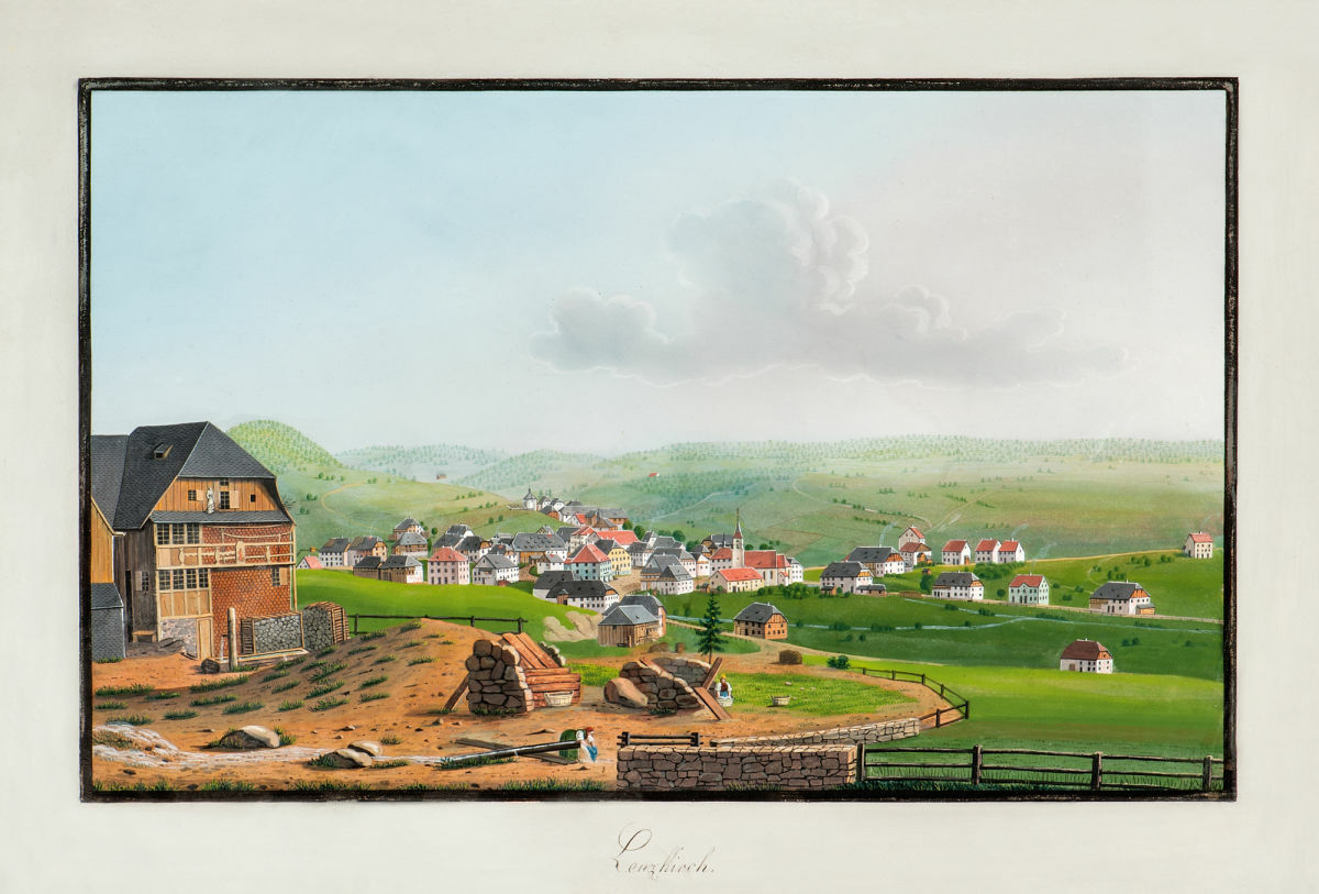 GFD 2/42: Lenzkirch (Gemälde von Johann Martin Morath, um 1850)