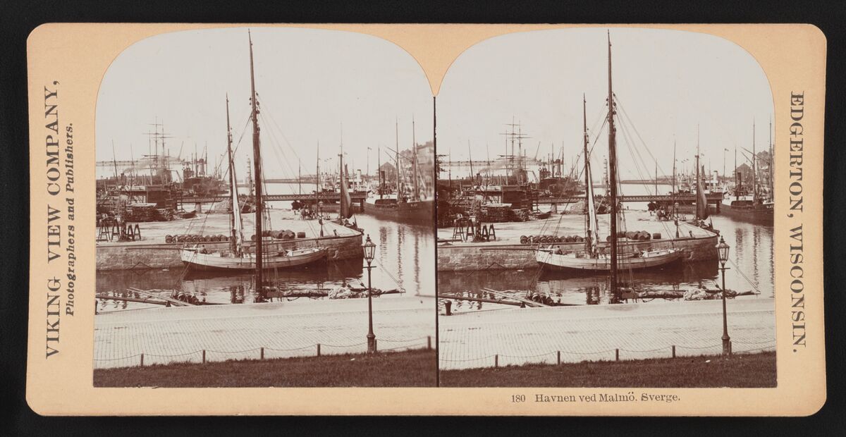 GFD 2/5: Hafen von Malmö (Stereofotografie von Viking View Company, 1902)