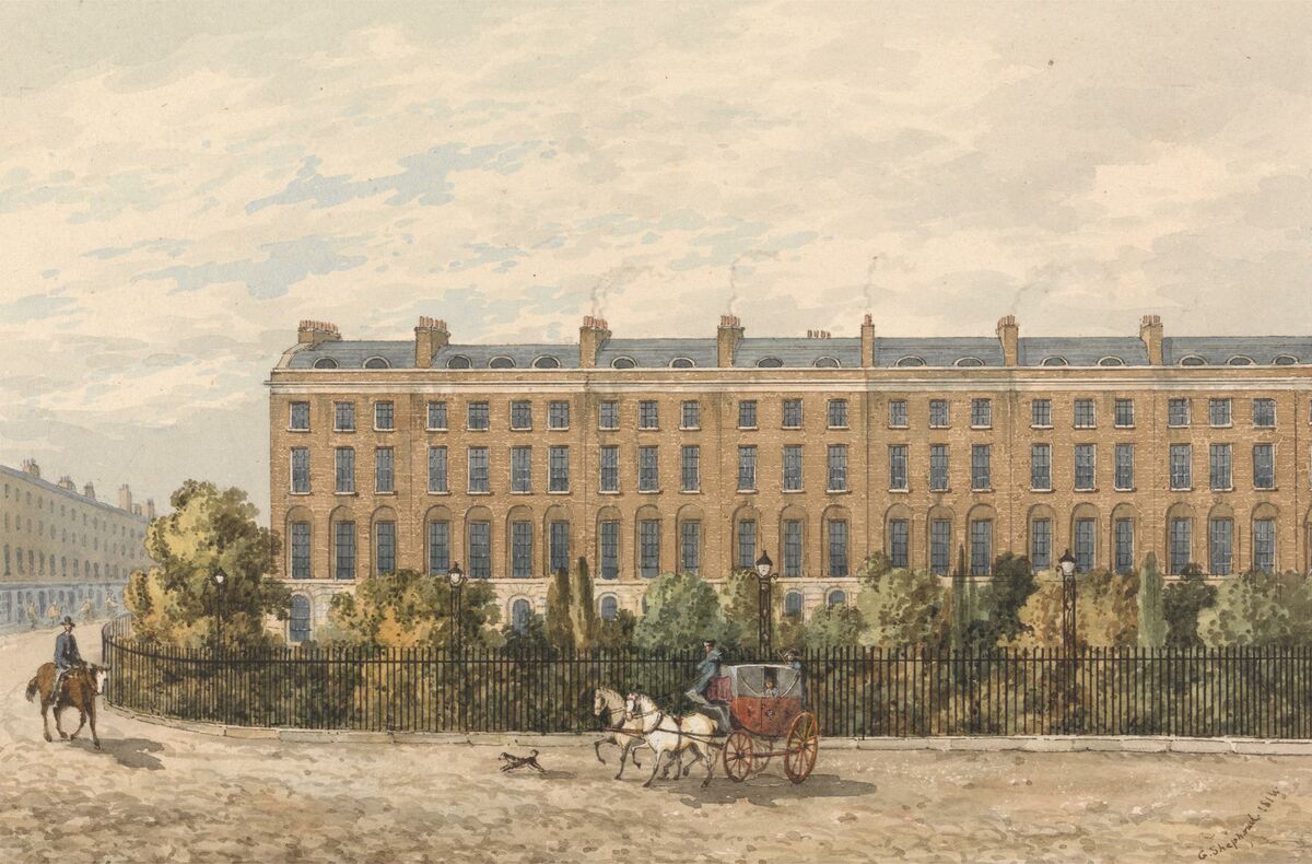 GFD 2/66: Finsbury Square (Zeichnung von George Shepherd, 1814)
