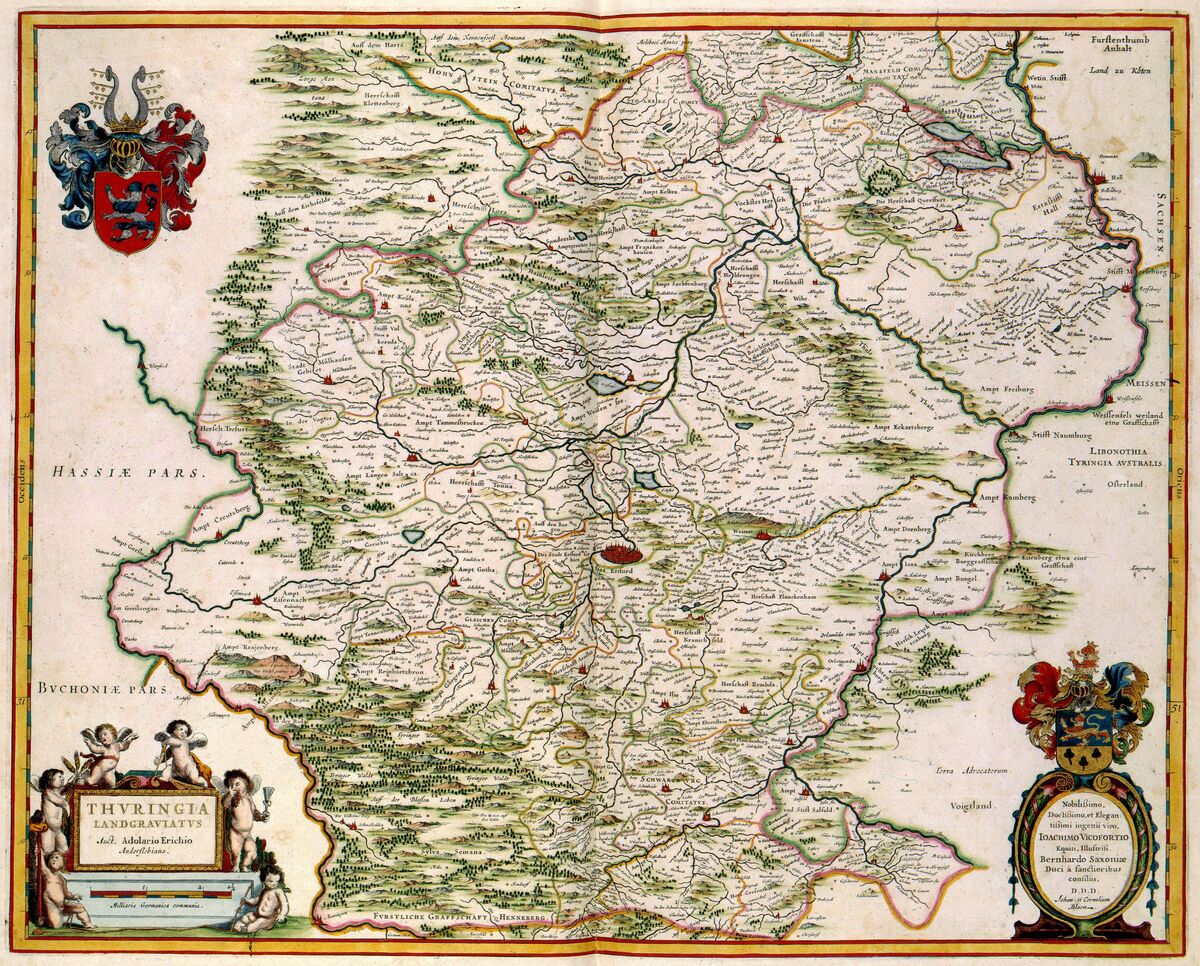 GFD 2/7: Thüringen (Karte von Adolario Erichio Anderslediano, 1635)