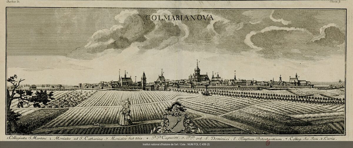 GFD 2/79: Colmar (Stich von Chovin nach einer Zeichnung von Barbier, 1761)