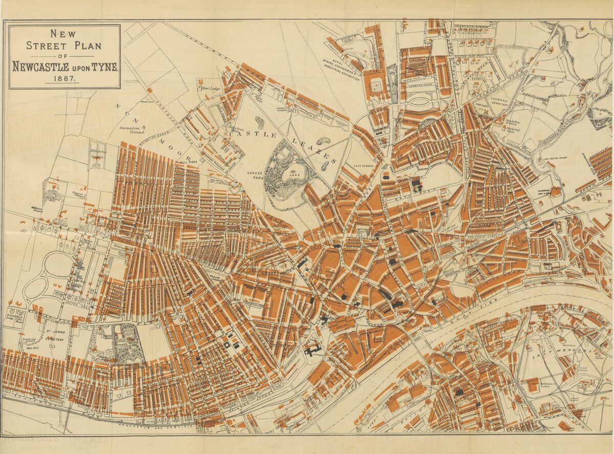 GFD 2/97: Newcastle upon Tyne (Karte von William Weaver Tomlinson, 1887)